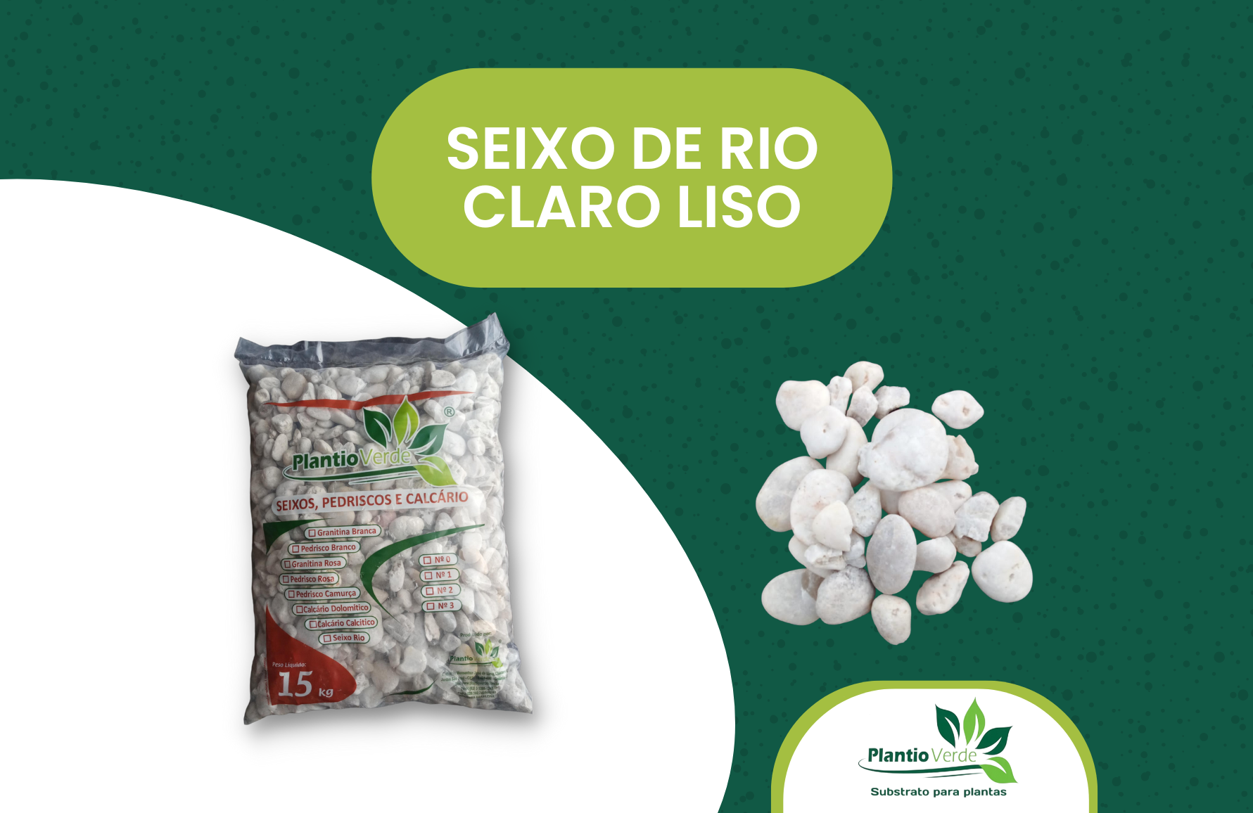 SEIXO DE RIO CLARO LISO 15KG